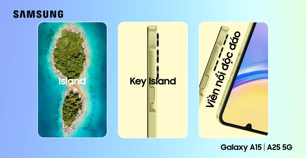 Samsung Galaxy A15 и A25 дизайн рамки "Key Island"