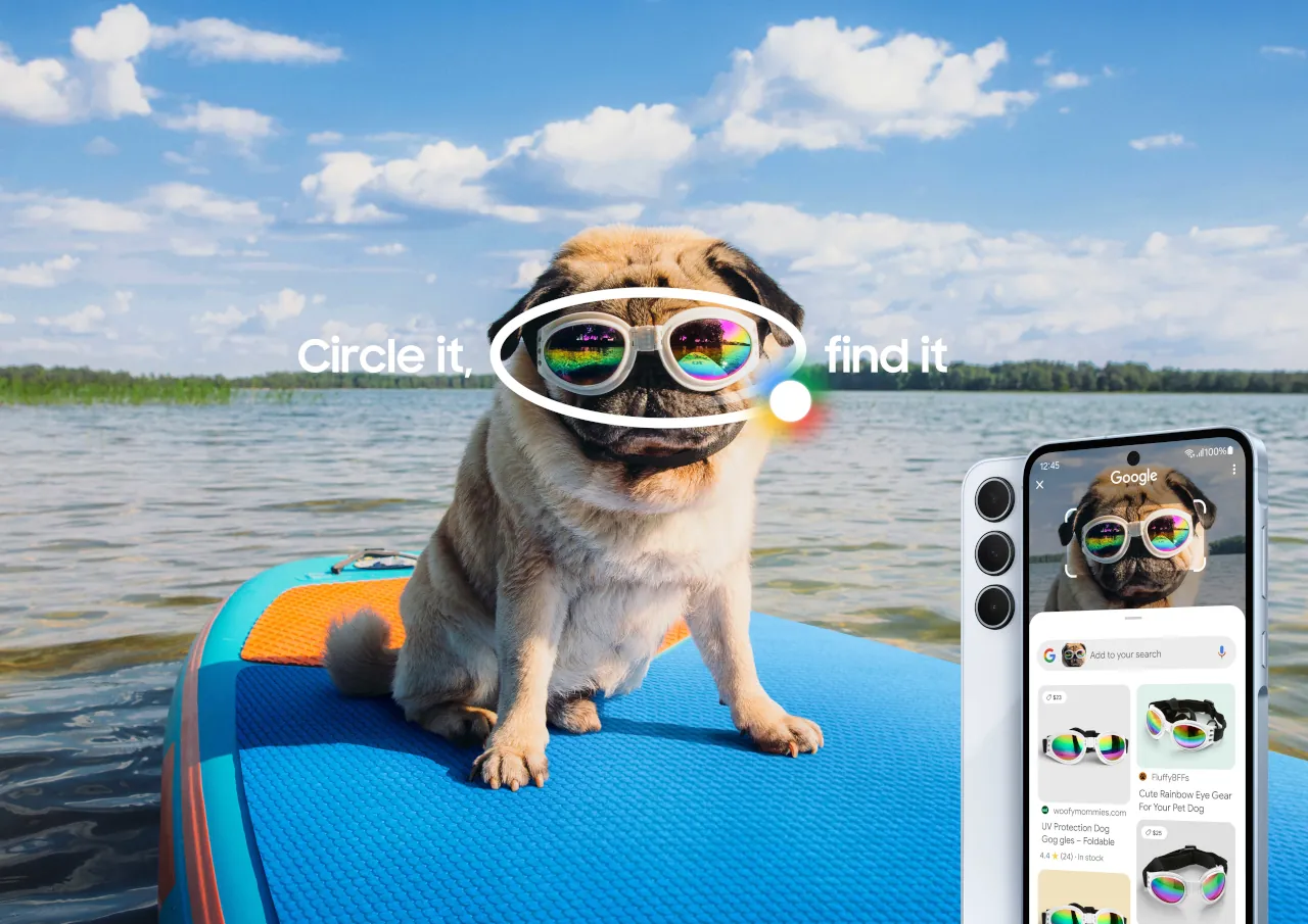 Samsung Galaxy A Circle to Search собака