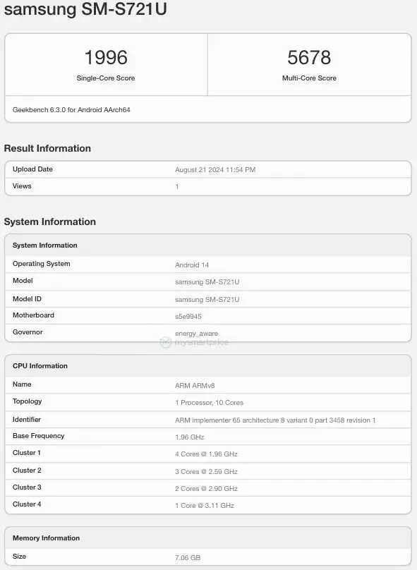 Samsung Galaxy S24 FE для США с Exynos 2400