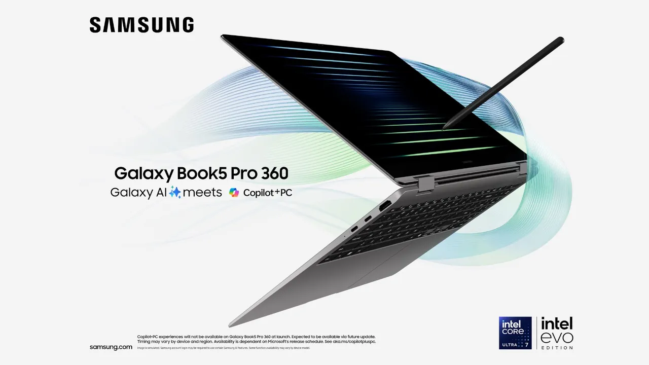 Samsung представила Galaxy Book 5 Pro 360 с процессором Intel Lunar Lake